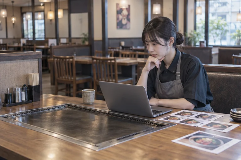 飲食・店舗運営の業務をイメージした生成写真